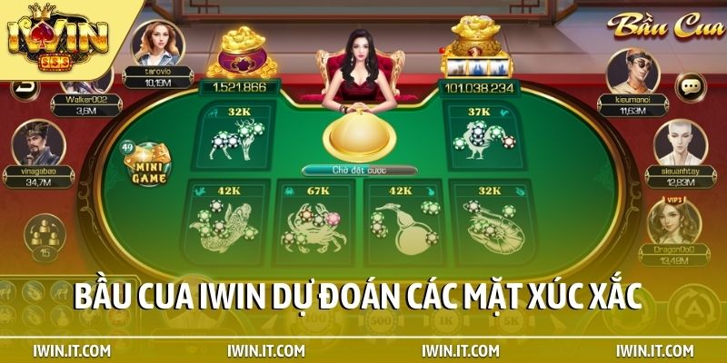 Bầu cua iWin dự đoán các mặt xúc xắc